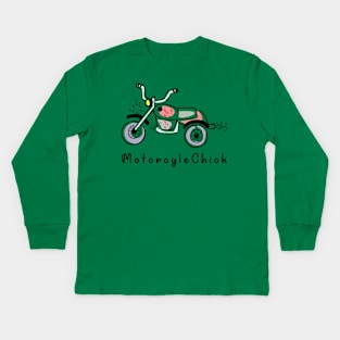 Motorcycle Chick - T-Shirt for women and teens Kids Long Sleeve T-Shirt